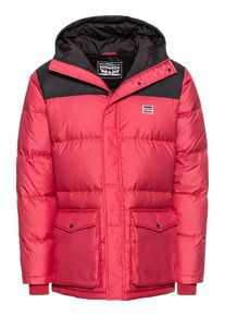 Levi's LEVI'S, Herren Steppjacke 'DOWNPUFFERPARKA', Rot / Schwarz