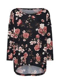 Only, Damen Shirt 'ELCOS', Pastellrot / Schwarz
