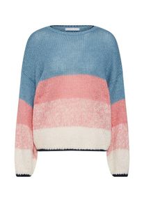 Vila, Damen - Pullover & Strickjacken 'VIRAYLA L/S KNIT', Rauchblau / Rosa / Pastellpink / Naturwei&szlig;