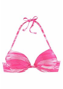 Sunseeker, Damen Push-up-Top 'Physical', Pink / Weiß