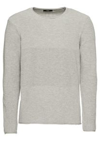Mavi, Herren Pullover 'LONG SLEEVE SWEATER', Hellgrau