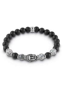 Guess, Herren Armband 'Man identity, UMB28010', Grau / Schwarz