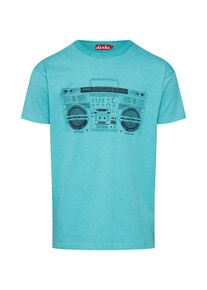 Derbe, Herren Shirt 'Boombox', Türkis / Schwarz