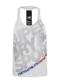 Superdry, Damen Top, Hellgrau / Wei&szlig;