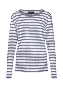 Selected Femme, Damen Shirt 'SLFSTANDARD LS TEE - STR NOOS', Grau / Weiß