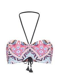 Seafolly, Damen Bikinitop 'DD Bandeau', Hellblau / Pink