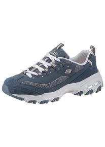 Skechers, Damen Sneaker 'D'Litis - Biggest Fan', Taubenblau / Rosa / Wei&szlig;