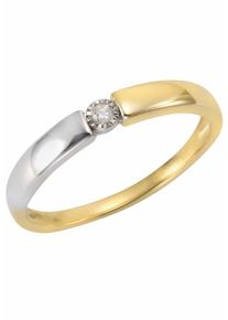 Firetti, Damen Solit&auml;rring, Gold / Silber / Wei&szlig;