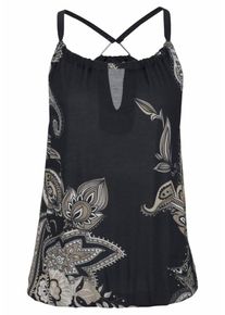 Lascana, Damen Strandtop, Grau / Schwarz