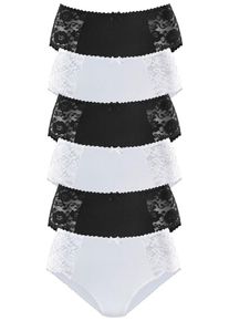 Petite Fleur, Damen Midislip, Schwarz / Wei&szlig;