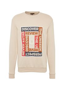 Review, Herren Sweatshirt 'POSTER PRINT SW', Beige