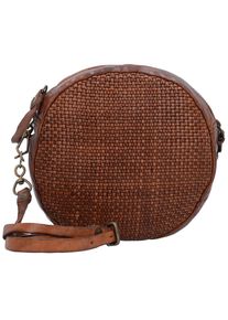 Campomaggi, Damen Prestige Edera Mini Bag Umhängetasche Leder 18 cm, Cognac