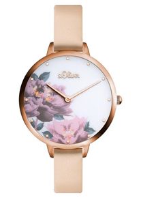s.Oliver, Damen uhr, Dunkelbeige / Rauchblau / Bronze / Violettblau / Helllila