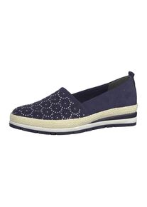 Marco Tozzi, Damen Espadrilles, Beige / Dunkelblau / Weiß