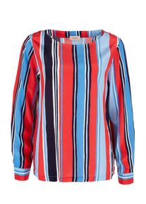 TRIANGLE, Damen Bluse, Rauchblau / Royalblau / Feuerrot / Schwarz