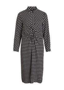 Object, Damen Kleid, Schwarz / Weiß