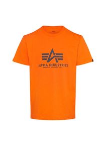Alpha Industries, Herren Shirt, Orange / Schwarz
