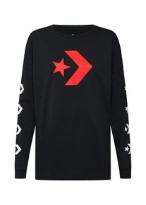 Converse, Damen Shirt 'STAR CHEVRON LONG SLEEVE TEE', Rot / Schwarz