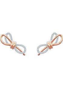 Swarovski, Damen Ohrstecker 'Lifelong Bow 5447089', Rosegold / Silber / Transparent