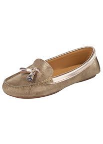 Heine, Damen Mokassin, Gold