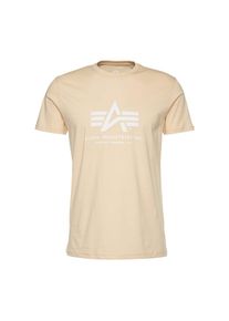 Alpha Industries, Herren Print-Shirt, Karamell / Wei&szlig;