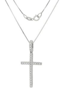 Firetti, Damen Kette mit Anhänger 'Kreuz', Gold