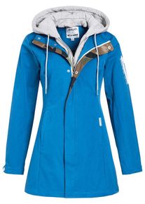 Khujo, Damen Mantel 'Bolka', Blau / Graumeliert