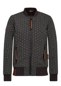 Naketano, Damen Bomberjacke 'Aus meine Dorf', Schwarz / Weiß