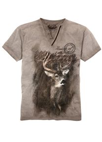 Marjo, Herren Trachtenshirt mit Print, Braun