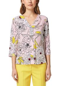 s.Oliver BLACK LABEL, Damen Tunikabluse, Gelb / Pastellpink / Schwarz
