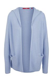 s.Oliver RED LABEL, Damen Strickjacke mit Kapuze, Rauchblau
