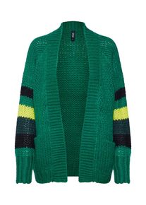 Eksept, Damen Strickjacke 'Granny Cardigan', Gelb / Gr&uuml;n / Schwarz