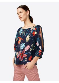 Vila, Damen Bluse 'VIESTO FRANKA 3/4 TOP', Blau