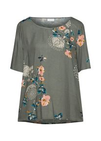 Vila, Damen Top, Rauchgrau / Petrol / Rosa