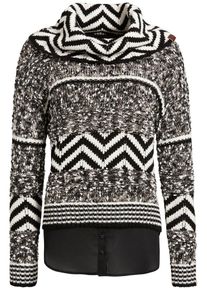Khujo, Damen Pullover ' SUMA ', Grau / Schwarz / Wei&szlig;
