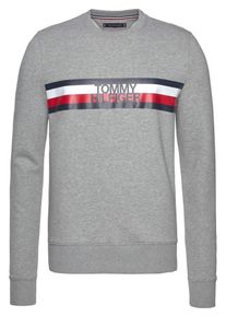 Tommy Hilfiger, Herren Sweatshirt, Blau / Graumeliert / Rot / Weiß