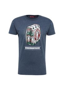 Derbe, Herren Shirt 'handtasche Reloaded', Navy / Mischfarben