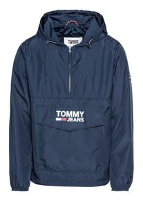 Tommy Jeans, Herren Anorak 'TJM POP OVER ANORAK', Dunkelblau / Rot / Wei&szlig;