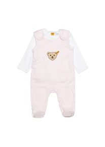 Steiff Collection, Mädchen Strampler + T-Shirt, Rosa / Weiß