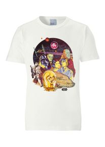 logoshirt, Herren T-Shirt 'Star Wars', Wei&szlig;