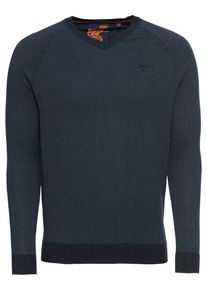 Superdry, Herren Pullover 'ORANGE LABEL COTTON VEE', Navy