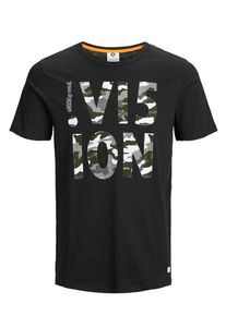 Jack & Jones JACK & JONES, Herren T-Shirt 'Camo', Mischfarben / Schwarz