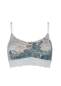 Skiny, Damen Bustier, Grau / Petrol / Pastellorange / Weiß