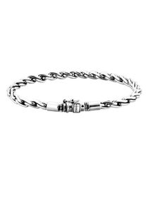 Kuzzoi, Herren Armband 'Twisted', Silber