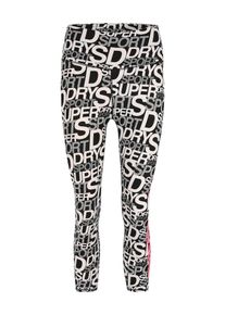 Superdry, Damen Hose, Schwarz / Weiß