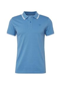 Tom Tailor Denim, Herren Poloshirt, Rauchblau / Weiß