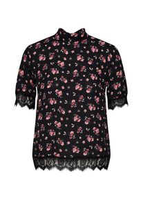 Fashion Union, Damen Shirt 'TRINA', Dunkelpink / Schwarz