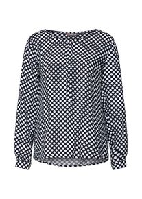 Street One, Damen Shirt 'Vivian', Dunkelblau / Weiß