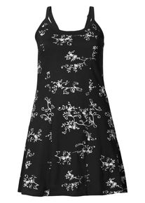 sheego Casual, Damen Jerseykleid, Schwarz / Weiß