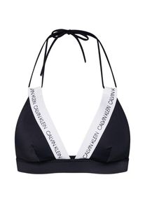 Calvin Klein Swimwear, Damen Bikinitop 'FIXED TRIANGLE-RP', Schwarz / Weiß